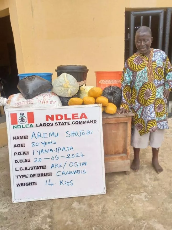 NDLEA Arrests 80-Year-Old Grandfather With Illicit Drugs In Lagos