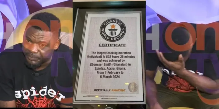 Ghanaian chef, Smith breaks down in tears, apologizes for forging Guinness World Record certificate