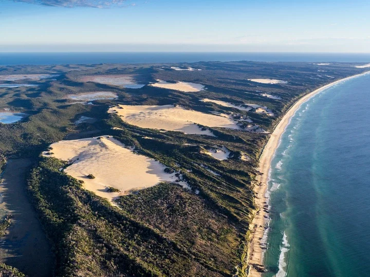 K'gari Island is just off the coast of Queensland, Australia