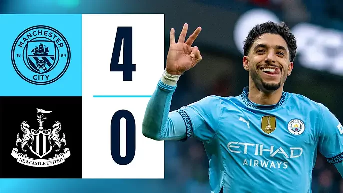 Manchester City 4 - 0 Newcastle United (Feb-15-2025) Premier League Highlights