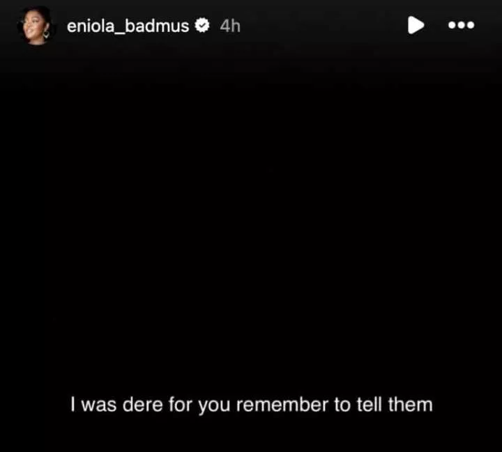 Eniola Badmus gives context amidst speculation of dissing Davido