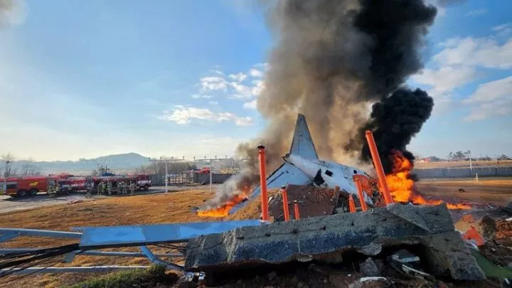 At least 120 dead and many missing  after plane crashes at South Korea airport (Photos)