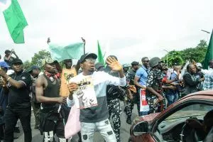 Protesters in Abuja. Photo: Olukayode Jaiyeola