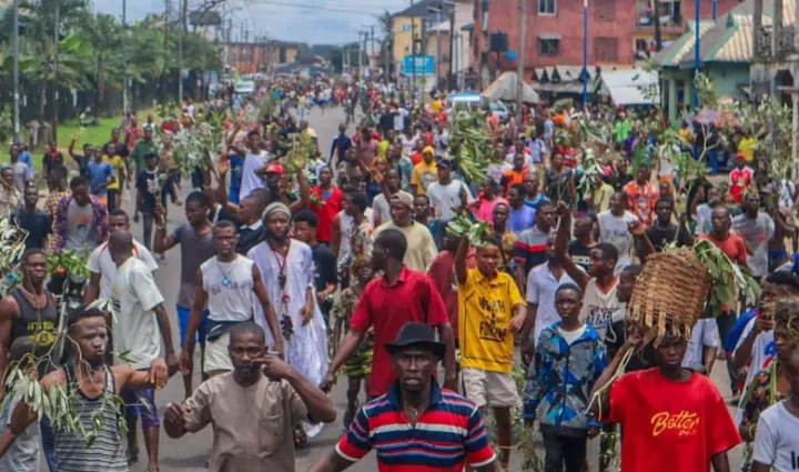 JUST IN: Tension in Port Harcourt as armed thugs beat up protesters, harass journalists