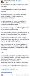 Woman shares how her husband managed to win her heart while she was dating a medical doctor