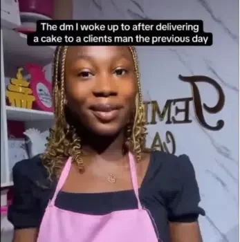 Baker leaks chat with jealous girlfriend after delivering cake to her man