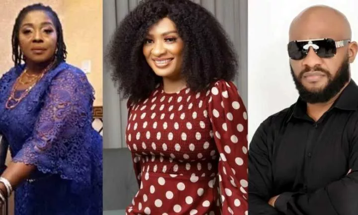 "It's your home; no competition" - Yul Edochie's aunt, Rita assures May Edochie of her place in the family (Video)
