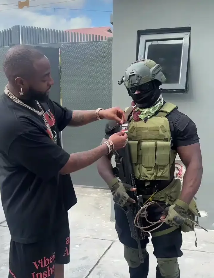 Davido celebrates his police escort as he gets promoted to inspector (Video)