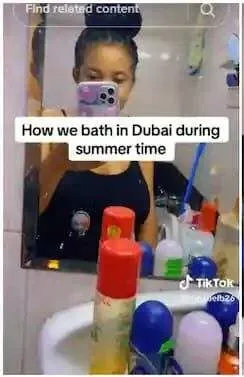'This is how we bath in Dubai