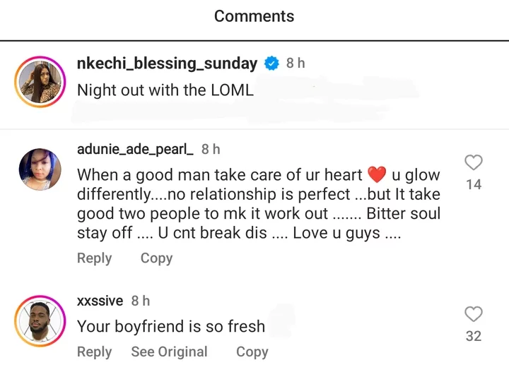 Actress Nkechi Blessing's Boyfriend Reacts as She Uploads a Lovely Photo of Them Together