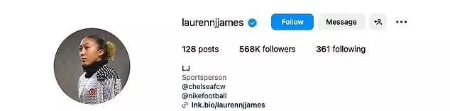 England star, Lauren James restricts comments on her Instagram account amid backlash after her red card for stamping on Nigeria