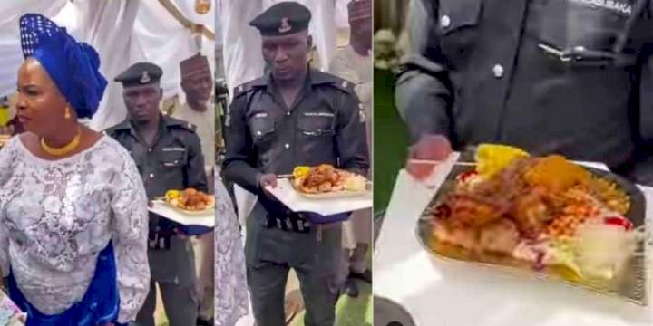 Update: Police summon officer who carried food tray of VIP in viral video (Details)
