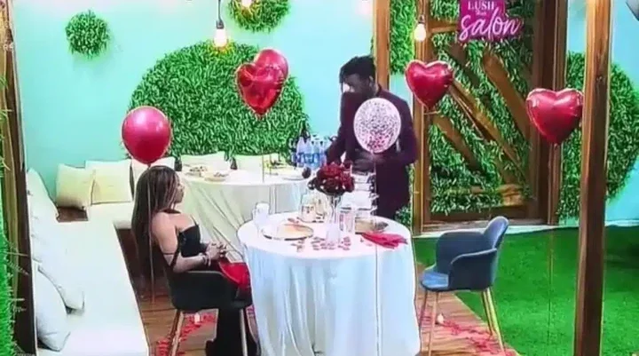 'Most boring date ever' - Reactions as Biggie sets up romantic dinner for Adekunle and Venita (Video)