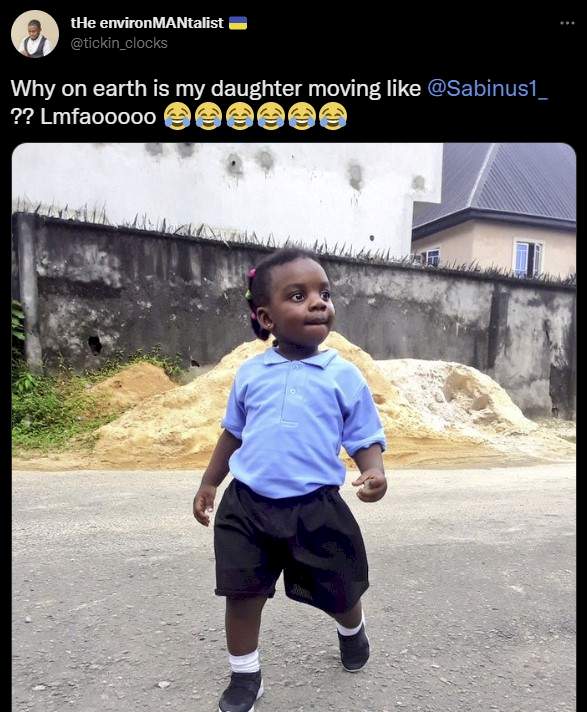 'Sabi girl is that you?' - Little girl melts hearts on social media over her likeness to popular comedian, Sabinus
