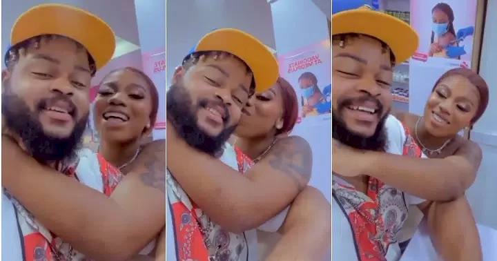 "We came to buy things" - Whitemoney and Angel bump into themselves at pharmacy (Video)