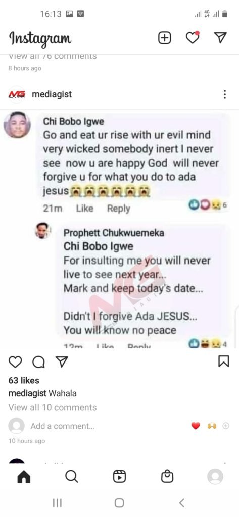 'You will not live to see next year, mark today's date' - Prophet Odumeje rains curses on man who blamed him for Ada Jesus' death