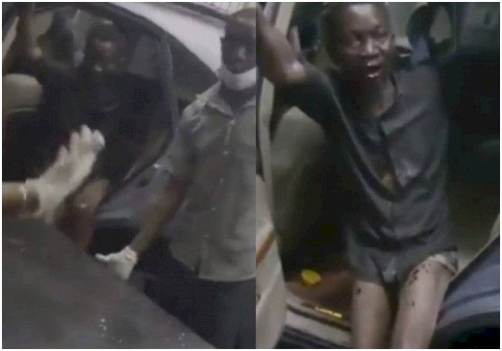 Moment Nigerians forced a government hospital to accept a patient they rejected (Video)