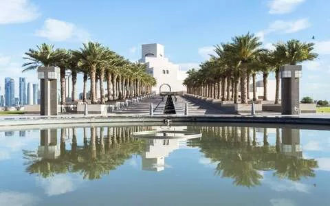 The entrance to the Museum of Islamic Art in Qatar