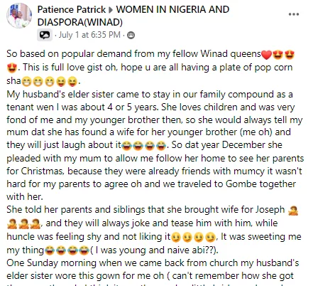 Lady shares interesting story of how she got married to neighbor