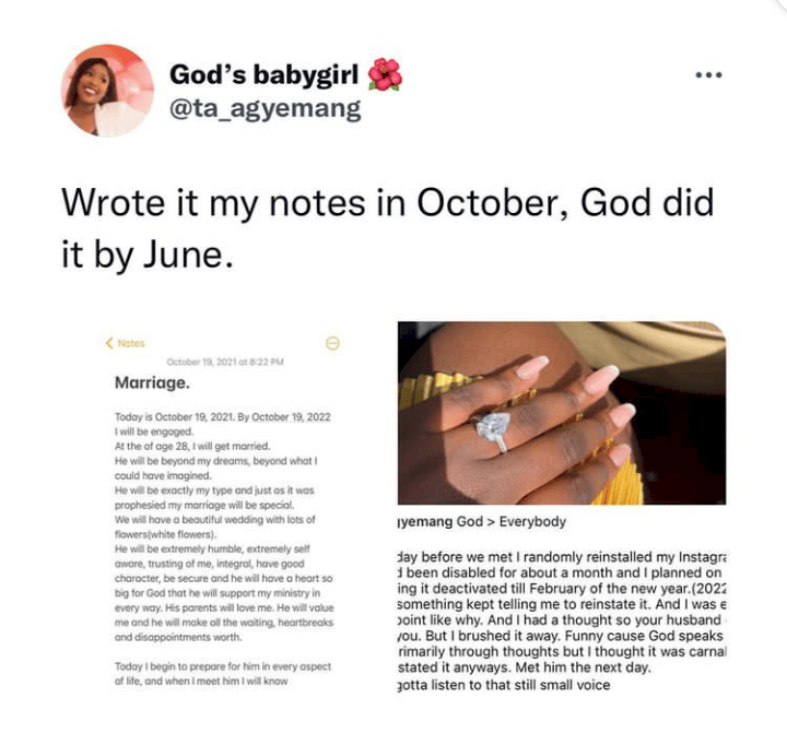 Lady who prophesied about getting married, shows off her man as her prophecy manifests
