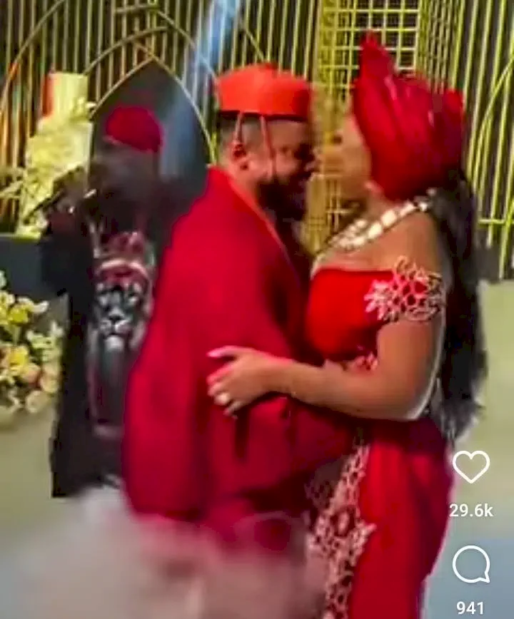 'Heavenly matchup' - Fans gush as Tim Godfrey marries wife traditionally