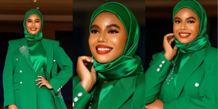 "Have you turned muslim now?" - Netizens fume over Nancy Isime fashion choice in Kano