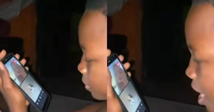 Reactions trail clip of little boy helping yahoo boy defraud foreign client (Video)
