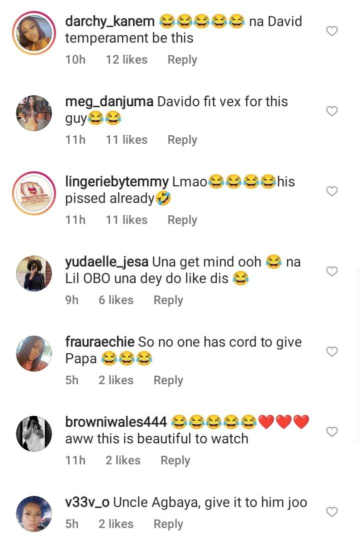 'Na Davido temperament be this' - Nigerians react to video of Ifeanyi storming off angrily as ice cream vendor tricks him with sleight of hand (Video)