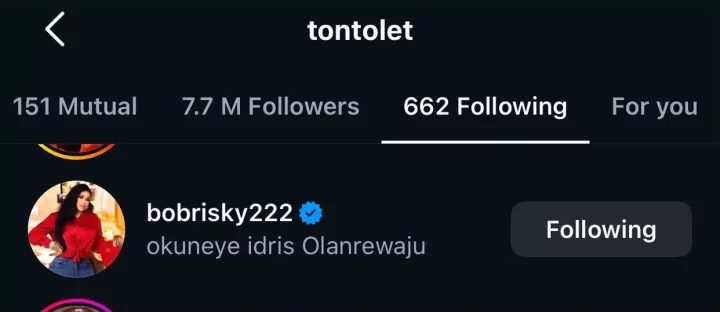 Tonto Dikeh and Bobrisky settle beef, follow each other on Instagram