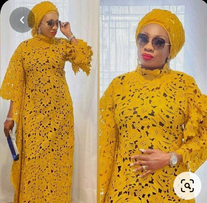 Fascinating Kaftan Styles Ladies Can Rock with Lace Fabric.