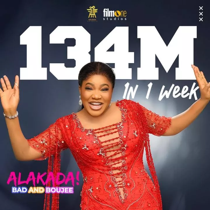 Toyin Abraham's 'Alakada: Bad and Boujee' rakes N134M in a week