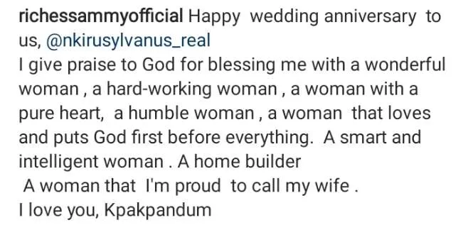 Nkiru Sylvanus And Husband, Riches Sammy Celebrates First Wedding ...