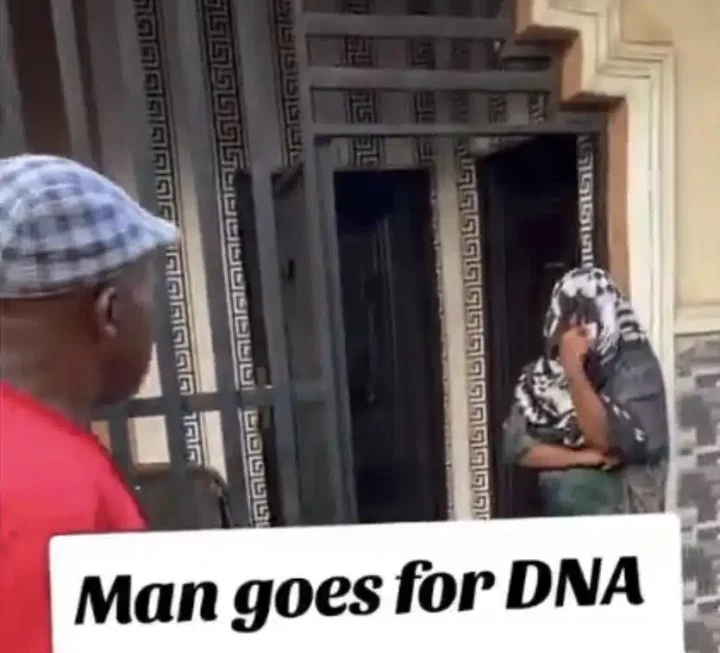 Nigerian man raises hell on his wife after DNA test reveals he's not the father of his two kids 