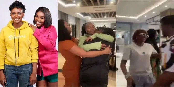 BBNaija S9: Heartwarming moment Rhuthee and DJ Flo reunites with their family