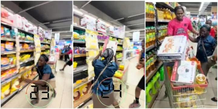 Moment woman given free shopping spree, grabs N290,000 worth of goods in 30 seconds