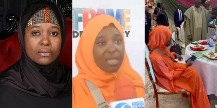 Aisha Yesufu speaks following refusal to stand during recitation of new National Anthem