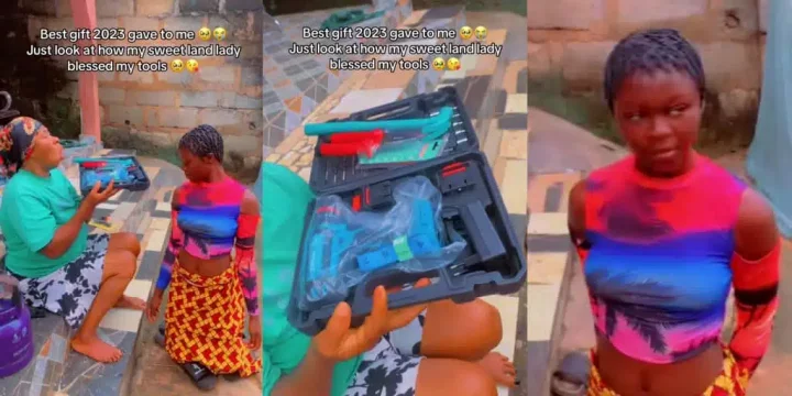 Lady seeks landlady's blessings as she acquires frame-making tools after completing apprenticeship