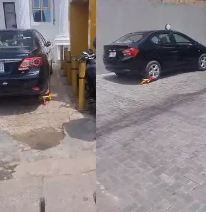 Man laments as Lagos state Parking Authority clenches cars parked in front of business outfits (video)