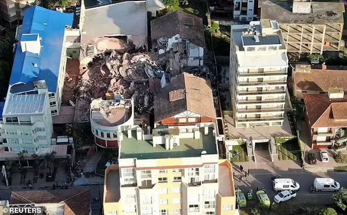 One de@d, many trapped as 10-storey hotel collapses in Argentina