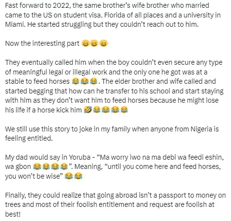 Nigerian man who relocated to US on student visa sends his family N20k; their reactions go viral