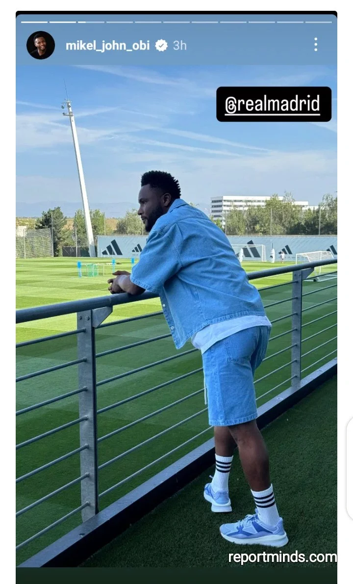 Mikel Obi Visits Real Madrid's Training Complex, Meets with Modric, Courtois, and Ancelotti (Photos)