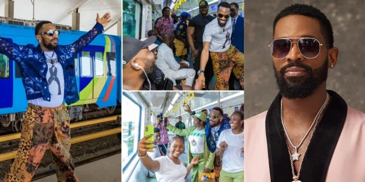 Video: D'banj entertains commuters on BRT bus, gives out gifts