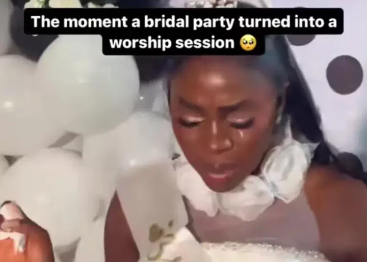 Tears flow as bridal party turns into impromptu prayer session