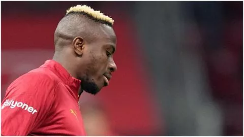 Super Eagles star Victor Osimhen before the game.