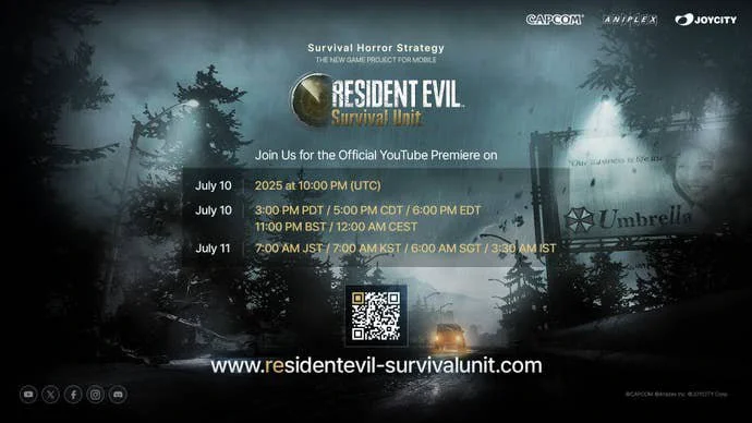 Resident Evil Survival Unit showcase infographic