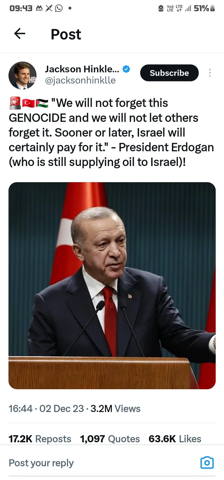 War: 'We'll not forget this genocide, sooner or later Israel will pay for it'-President Erdogan