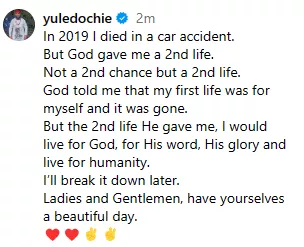 'In 2019, I died in a car accident' - Yul Edochie opens up on how God gave him second life