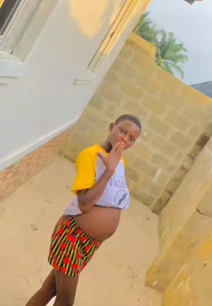 Mixed reactions as young lady gets pregnant, welcomes baby with boyfriend