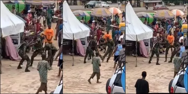 Fight breaks out as military men accost alleged fake soldier in Lagos