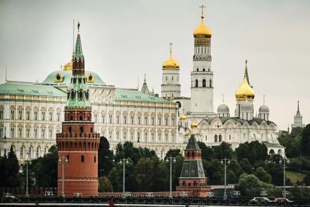  THE KREMLIN, Moscow. (photo credit: ALEXANDER NEMENOV/AFP via Getty Images)